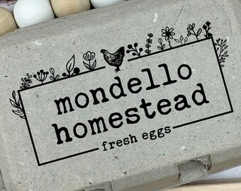 CUSTOM Egg Carton Stamp - Farm Fresh Eggs - Fresh Eggs - Egg Carton Label - Chickens - CUSTOM Farm Stamp - Chicken Coop - FarmhouseMaven