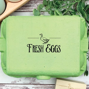 Fresh Duck Eggs Stamp - Duck Egg Carton Stamp - Custom Egg Cartons - Fresh Duck Eggs for Sale - Egg Cartons for Duck Eggs - Duck Gift Idea