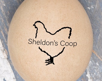 CUSTOM Egg Stamp - Chicken Egg Stamp - Stamp for Egg - Chicken Lover Gift Idea - FarmhouseMaven  Chicken Stamp - Farm Stamp - FarmhouseMaven