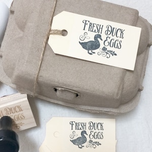 Egg Carton Stamp - Duck Eggs - Fresh Eggs - Farm Fresh Eggs - Duck Stamp - Egg Stamp - Egg Carton Label - Farmhousemaven