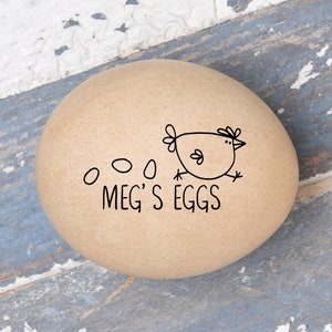 CUSTOM Mini Egg Stamp - Mini Stamper for Eggs - Backyard Chickens - Chicken Stamp - Chicken Lover Gift Idea - Farmhouse Maven  Free Shipping