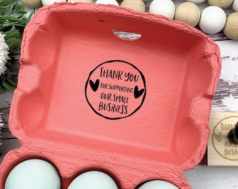 Small Business Stamp - Egg Selling Stamp - Small Farm Stamp - Shop Local Stamp - Personalized Egg Carton Stamp - Thank You Stamp