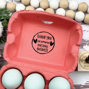 Small Business Stamp - Egg Selling Stamp - Small Farm Stamp - Shop Local Stamp - Personalized Egg Carton Stamp - Thank You Stamp