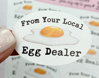 Egg Dealer Vinyl Stickers – Funny Chicken & Egg Carton Decals