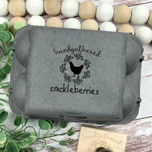 Egg Carton Stamp - Cackleberry - Egg Carton Label - Egg Carton - Chickens - Fresh Eggs - Chicken Coop - Chicken Lover Gift Idea
