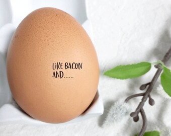 Egg Stamp - Mini Egg Stamp - Like Bacon and ... - Fresh Eggs - Funny Stamp - Chicken - Chickens - FarmhouseMaven