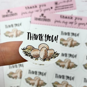 Thank You Egg Carton Stickers Egg Carton Stickers Chicken Cute Chicken Stickers Hen Sticker Chicken Gift Idea Coop