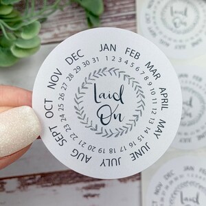 Laid On Date Stickers - Chicken Egg Date Stickers - Farm Fresh Stickers - Egg Carton Sticker -  Chicken Lover Gift - Egg Carton Label