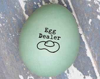 Egg Dealer Mini Egg Stamp - Chicken Egg Stamp - Backyard Chickens - Mini Chicken Egg Stamper - Duck Eggs Stamper - Egg Carton Stamp