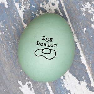 Egg Dealer Mini Egg Stamp - Chicken Egg Stamp - Backyard Chickens - Mini Chicken Egg Stamper - Duck Eggs Stamper - Egg Carton Stamp