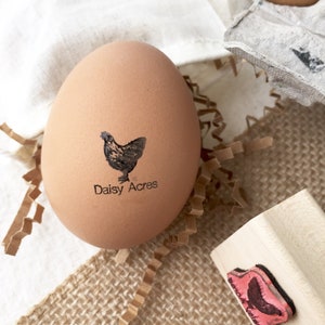 CUSTOM Egg Stamp - Chickens - Stamp for Egg - Chicken Lover Gift - Logo Stamp Stamp - Chicken Stamp - Farm Stamp - FarmhouseMaven