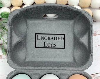 Ungraded Eggs Carton Stamp - Egg Carton Stamp - Egg Carton Label - Chickens - Chicken Lover Gift Idea - Custom Egg Carton - FarmhouseMaven