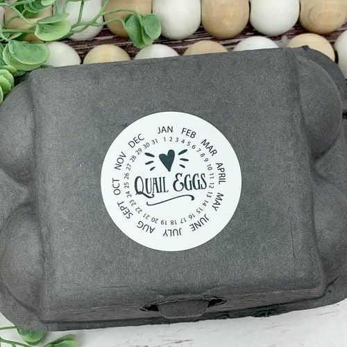 Quail Egg Stickers Quail Egg Carton Quail Egg Date Label Etsy