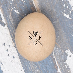 CUSTOM Mini Egg Stamp with Initials - Mini Stamper for Eggs - Farm Stand - Chicken Lover Gift Idea - Farmhouse Maven - Free Shipping