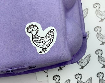 Polish Chicken Stickers - Free Shipping - Egg Carton Stickers - Chicken Planner Sticker - Hen Sticker - Chicken Lover Gift Idea - Egg Carton