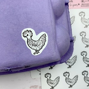 Polish Chicken Stickers - Egg Carton Stickers - Chicken Planner Sticker - Hen Sticker - Chicken Lover Gift Idea - Egg Carton
