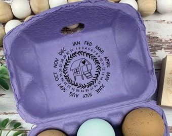 Egg Carton Stamp -  Egg Date Stamp - Egg Carton Label - Egg Stamp - Egg Cartons - Chickens - Chicken Lover Gift Idea - Fresh Eggs