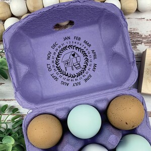 Egg Carton Stamp -  Egg Date Stamp - Egg Carton Label - Egg Stamp - Egg Cartons - Chickens - Chicken Lover Gift Idea - Fresh Eggs