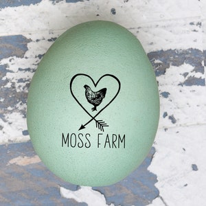 CUSTOM Egg Stamp - Personalized Egg Stamp - Mini Stamp for Egg - Chicken Lover Gift - Egg Carton Stamp - Chicken Stamp- FarmhouseMaven