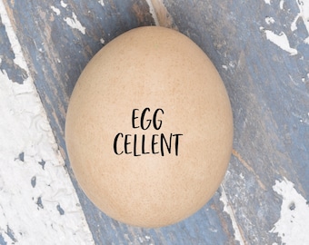 Eggcellent Mini Egg Stamp - Cute Egg Stamp - Stamp for Eggs - Chickens - Stamper for Eggs - Farm Fresh Eggs - FarmhouseMaven
