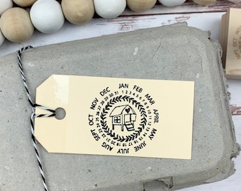 Egg Carton Date Stamp – Farm Fresh Eggs, Chicken Coop Stamp
