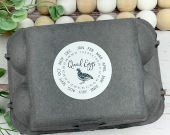Quail Egg Stickers - Quail Egg Carton - Quail Egg Date Label - Farm Fresh Stickers - Egg Carton Sticker - Egg Carton Label - Farmhouse Style
