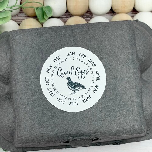 Quail Egg Stickers Quail Egg Carton Quail Egg Date Label Etsy