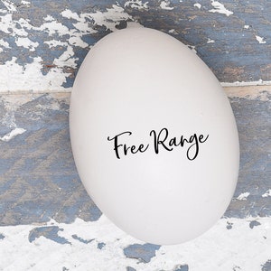 Egg Stamp - Free Range - Mini Egg Stamp - Chicken Stamp - Stamp for Eggs - Farmhouse - Chicken Egg Stamp - FarmhouseMaven - Chicken Coop