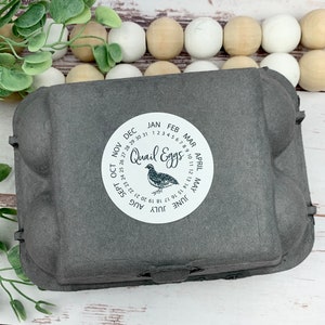 Quail Egg Stickers - Quail Egg Carton - Quail Egg Date Label - Farm Fresh Stickers - Egg Carton Sticker - Egg Carton Label - Farmhouse Style