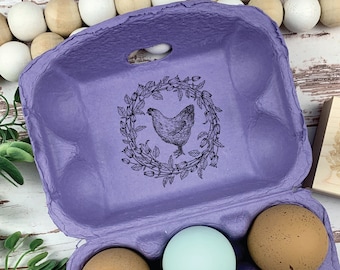 Egg Carton Stamp -  Egg Date Stamp - Egg Carton Label - Egg Stamp - Custom Egg Carton - Chickens - Chicken Lover Gift Idea - Fresh Eggs