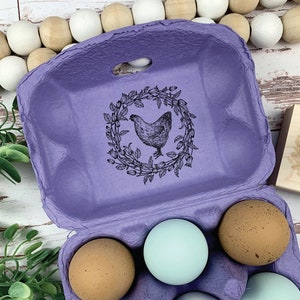 Egg Carton Stamp -  Egg Date Stamp - Egg Carton Label - Egg Stamp - Custom Egg Carton - Chickens - Chicken Lover Gift Idea - Fresh Eggs