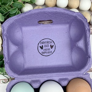 Farm Fresh Eggs Stamp - Egg Carton Stamp - Egg Carton Label - Wood Stamp - Chickens - Chicken Lover Gift Idea - FarmhouseMaven