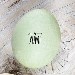 Egg Stamp - Yum - Fresh Eggs - Chickens - FarmhouseMaven - Chicken Gift - Egg Carton -Chicken Lover