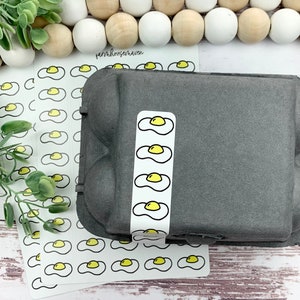 Egg Carton Tape - Fried Egg - Egg Carton Label - Custom Egg Cartons - Chicken Lover Gift idea - Duck Egg Carton Fresh Eggs  Stocking Stuffer