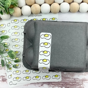 Egg Carton Tape - Fried Egg - Egg Carton Label - Custom Egg Cartons - Chicken Lover Gift idea - Duck Egg Carton Fresh Eggs  Stocking Stuffer