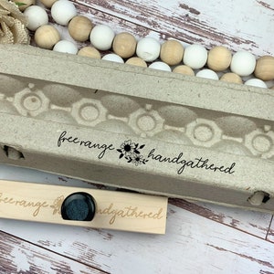 Free Range Handgathered Flowers Egg Carton Stamp - Fresh Eggs - Chickens - Pretty Egg Carton Stamp - FarmhouseMaven - Duck Egg Carton