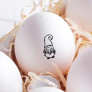 Egg Stamp - Gnome Stamp - Chicken Gift - Chicken Lady - Fresh Eggs - Chickens - FarmhouseMaven - Christmas Stamp - Gnome Garden Stamp