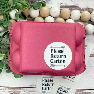 Please Return Carton Egg Carton Stickers - Fresh Eggs - Egg Carton Sticker - Backyard Chickens - Chicken Lover Gift Idea - Stocking Stuffer