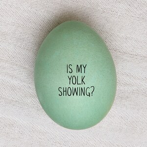 Mini Egg Stamp - Is My Yolk Showing - Stamp for Eggs -  Chickens - Chicken Stamp - Chicken Egg Stamp - Funny Stamp - FarmhouseMaven