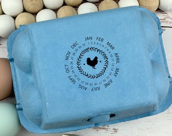 Egg Carton Stamp - Egg Date Stamp - Fresh Eggs - Egg Carton Date Stamp - Egg Carton Label - Chicken Lover Gift Idea - FarmhouseMaven