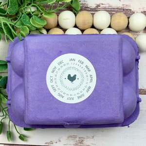 Chicken Egg Date Stickers - Egg Carton Label - Farm Fresh Stickers - Egg Carton Sticker - Chickens -  Chicken Lover Gift Idea FarmhouseMaven