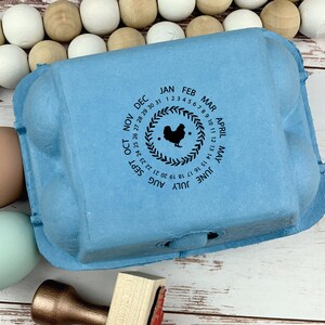 Egg Carton Stamp - Egg Date Stamp - Fresh Eggs - Egg Carton Date Stamp - Egg Carton Label - Chicken Lover Gift Idea - FarmhouseMaven