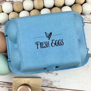 Fresh Eggs Carton Stamp - Egg Carton Stamp - Egg Carton Label - Egg Stamp - Chicken Lover Gift Idea - Egg Carton - FarmhouseMaven