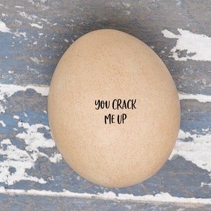 Mini Egg Stamp - You Crack Me Up - Chicken Lover Gift Idea - Chicken Coop - Egg Carton Stamp - Funny Egg Stamp - Cute Chicken FarmhouseMaven