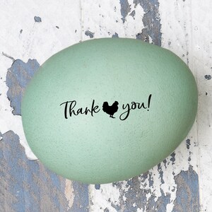 Mini Egg Stamp -  Thank you - Chicken Lover Gift Idea - Stamp for Eggs - Farmhouse  - Egg Carton - Chicken Egg Stamp - FarmhouseMaven