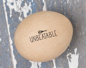 Egg Stamp - Unbeatable - Mini Egg Stamp - Chickens - Egg Stamps - Chicken Coop Stamp - Fresh Eggs - Chicken Lover Gift - Chicken Egg Stamp
