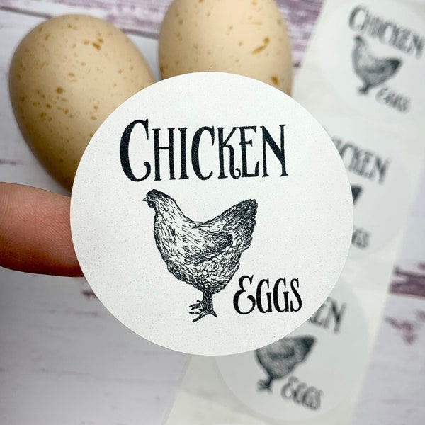 Chicken Eggs Egg Carton Sticker - Backyard Chickens - Farm Fresh Eggs - Egg Carton Stickers - Homestead - Chickens - Colored Egg Cartons