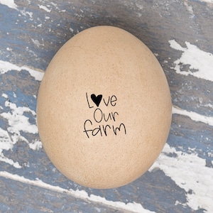 Mini Egg Stamp - Love our Farm - Chicken Egg Stamp -  Chickens - Chicken Stamp -  Chicken Coop  - Egg Carton Stamp - FarmhouseMaven