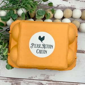 Please Return Carton Egg Carton Stickers - Fresh Eggs - Egg Carton Sticker - Backyard Chickens - Chicken Lover Gift Idea - Stocking Stuffer