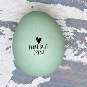 Mini Egg Stamp - Fluff Butt Fresh - Chicken Egg Stamp -  Chickens - Chicken Stamp Farmers Market  Chicken Coop  Funny Stamp - FarmhouseMaven